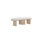 Banc en tissu bouclé