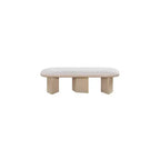 Banc en tissu bouclé