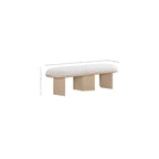 Banc en tissu bouclé