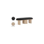Banc en tissu bouclé