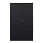 Armoire de rangement en métal, armoire de rangement de 42 pouces avec 2 étagères réglables et 2 portes verrouillables pour bureau, garage, maison