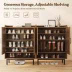 Meuble à chaussures 5 niveaux pour entrée avec portes