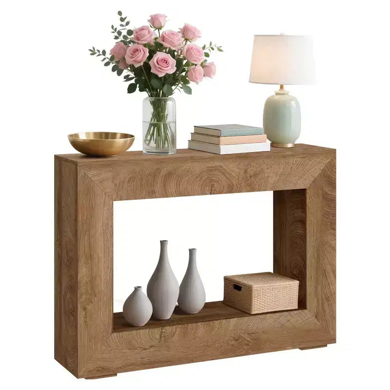 Console de ferme de 47 po - Table de canapé longue pour salon, couloir, entrée, design rectangulaire rustique