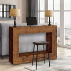 Console de ferme de 47 po - Table de canapé longue pour salon, couloir, entrée, design rectangulaire rustique