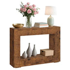 Console de ferme de 47 po - Table de canapé longue pour salon, couloir, entrée, design rectangulaire rustique