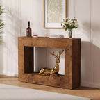 47 Farmhouse Console Table - Long Sofa Table Behind Couch, Wooden Entryway Table for Living Room, Hallway, Entrance, Rustic Rectangular Design