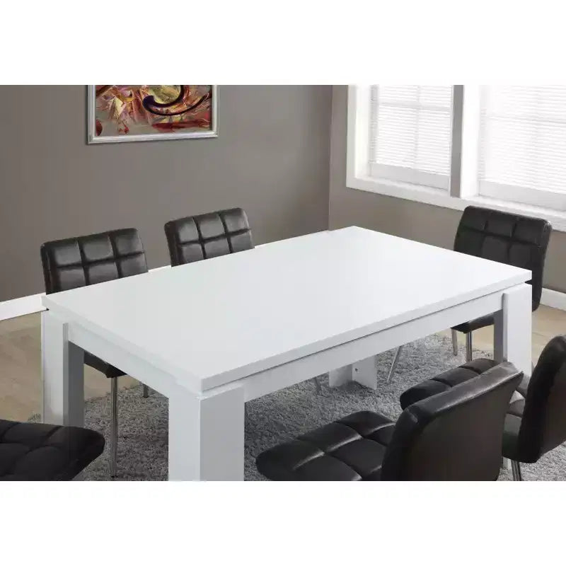 Table à manger rectangulaire moderne de 60" pour 4 à 6 personnes, pour bureau et salle à manger