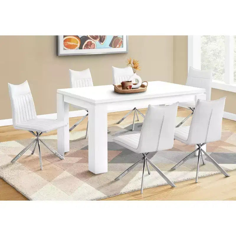 Table à manger rectangulaire moderne de 60" pour 4 à 6 personnes, pour bureau et salle à manger